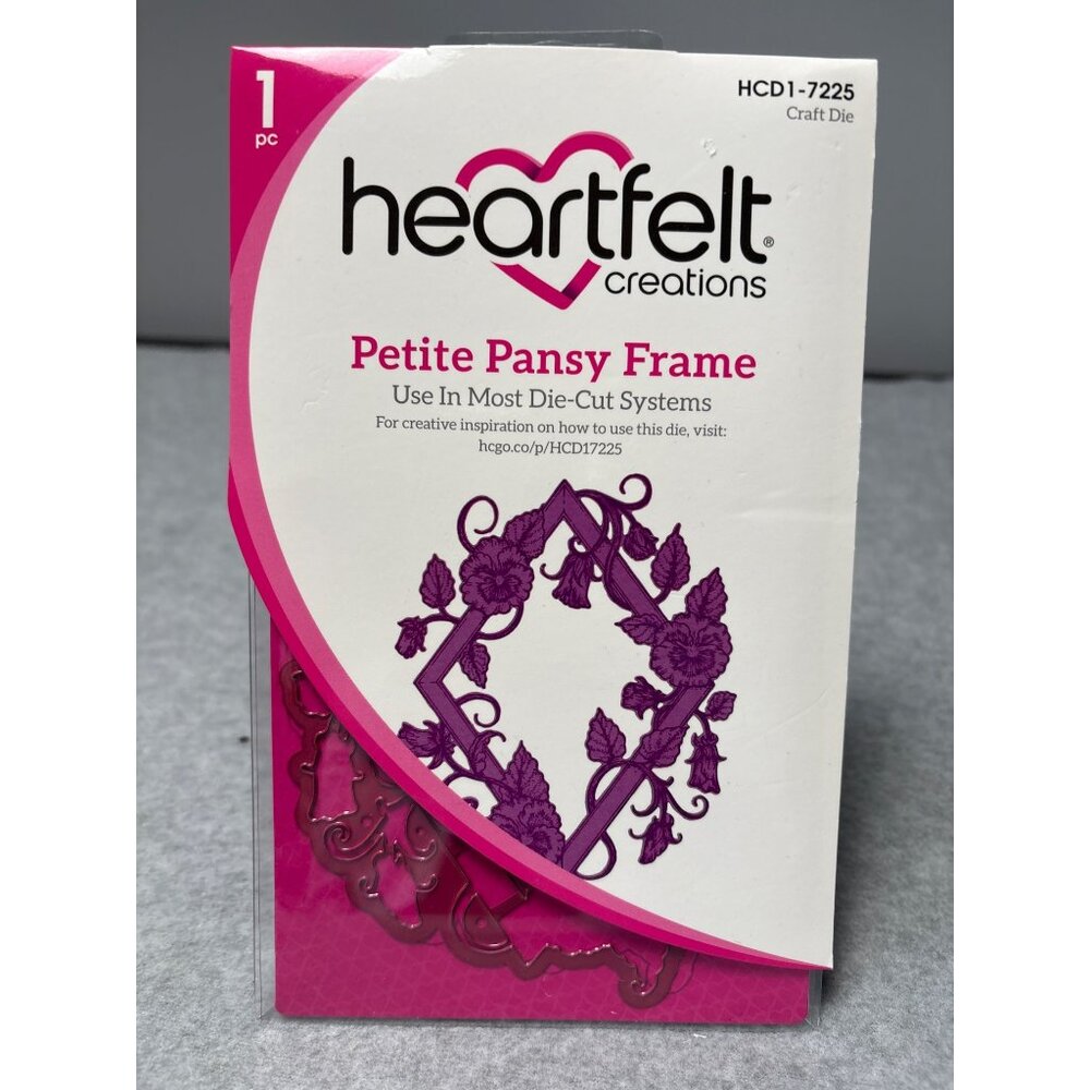 Heartfelt Creations Petite Pansy Frame Craft Die 4.25" x 5.5" New
